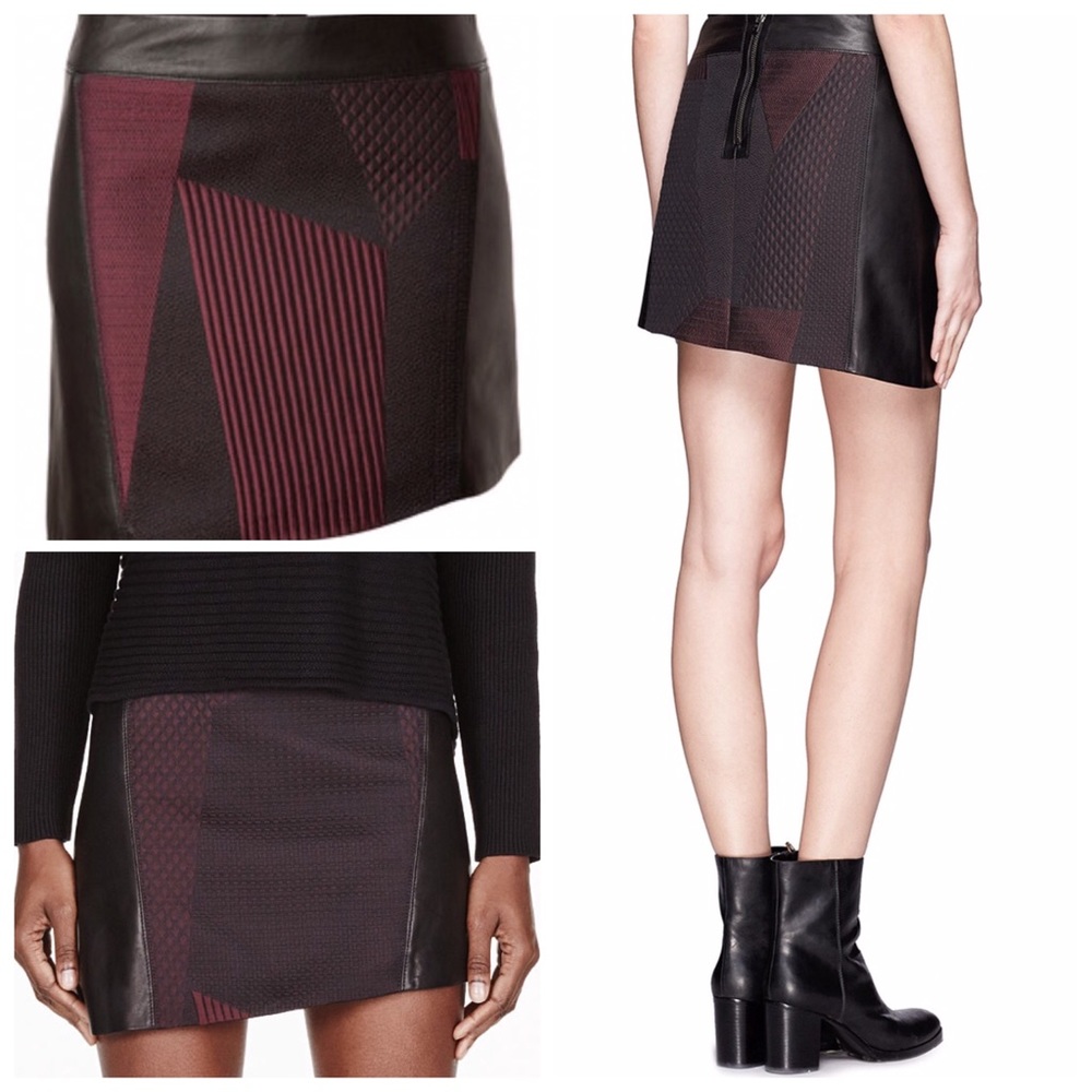 COPY - Helmet Lang Jacquard leather skirt